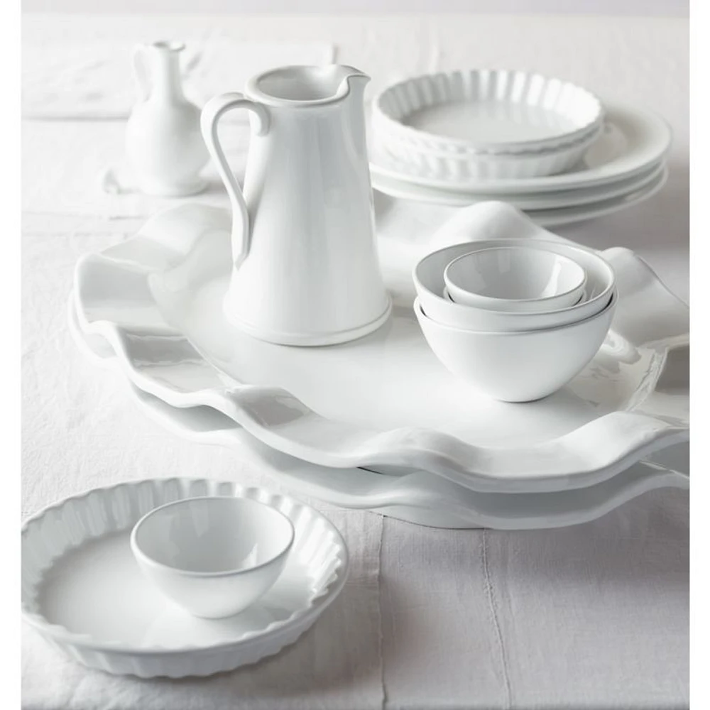 Sorrento 18" White Ceramic Serving Platter