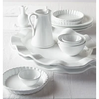 Sorrento 18" White Ceramic Serving Platter