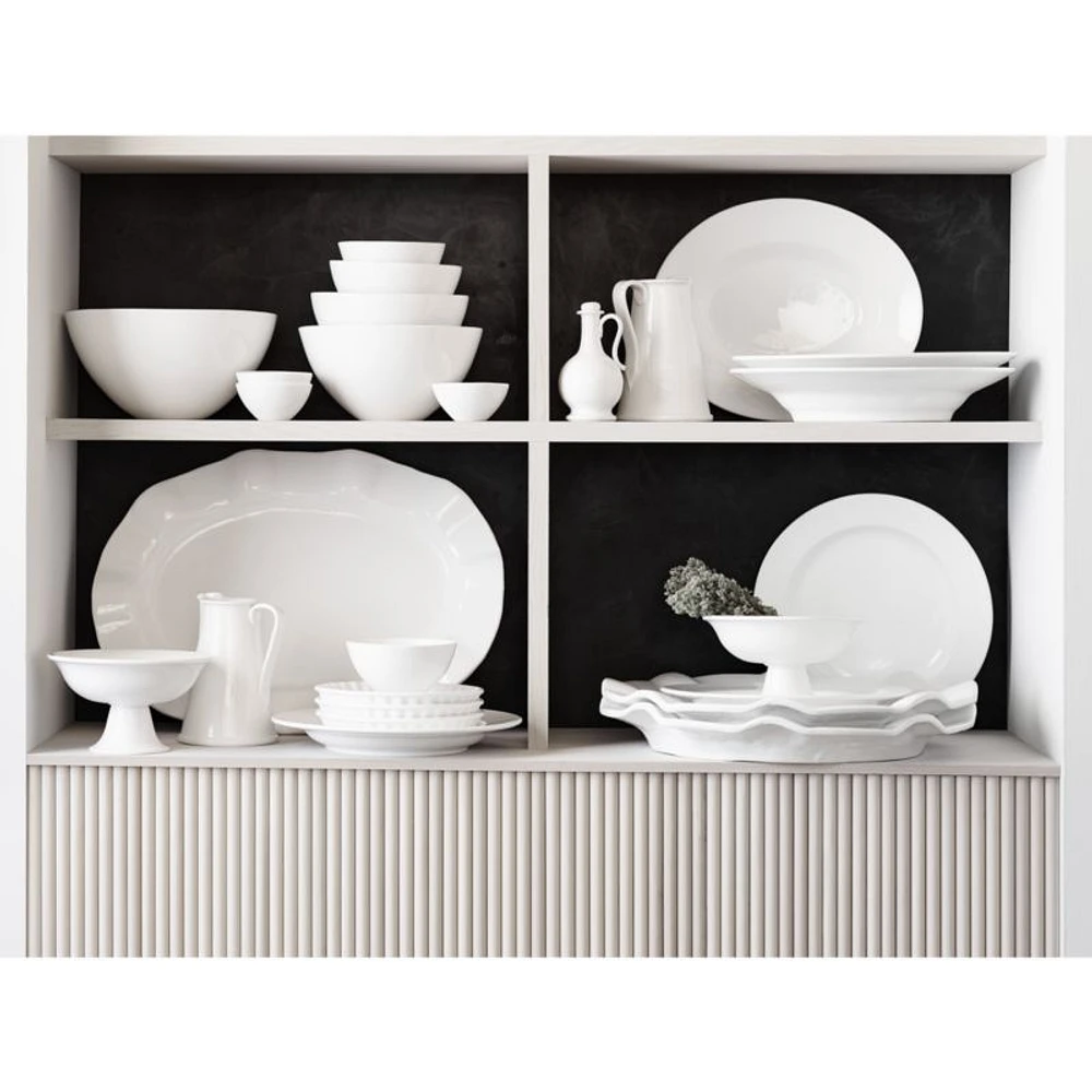 Sorrento 18" White Ceramic Serving Platter