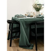 Marin Pine Green Oversized EUROPEAN FLAX ™-Certified Linen Tablecloth