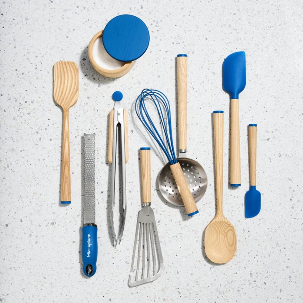 Wood and Blue Silicone Mini Spatula by Molly Baz