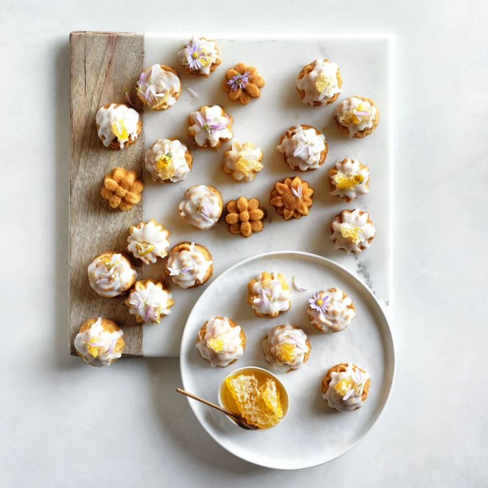 Wood Marble Square Platter