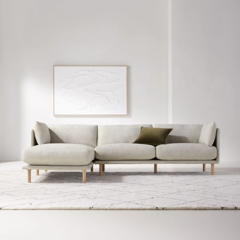 "Aspen" Framed White Textured Wall Art Print 41"x61" by Patrick St. Germain