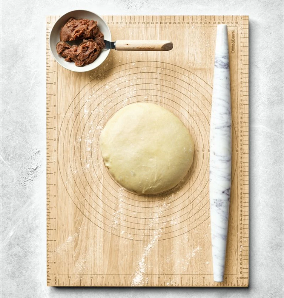 Crate & Barrel White Marble Tapered Rolling Pin