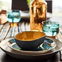 Kuruwa 39-oz. Amber Hammered Glass Pitcher by Eric Adjepong