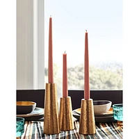 Cape Coast Hammered Brass Taper Candle Holder 5" by Eric Adjepong