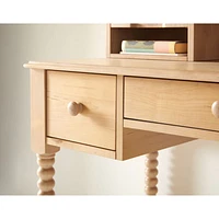 Jenny Lind Maple Wood Spindle 3-Drawer Kids Desk and Hutch