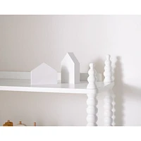 Jenny Lind White Wood Spindle 5-Shelf Bookcase