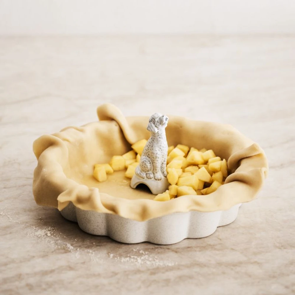 Ceramic Scalloped Pie Dish by Laura Kim