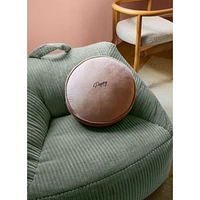 Harriet Round Rosy Mauve Velvet Kids Throw Pillow