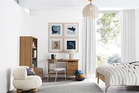 Ivory Woven Rope 19" Kids Flush Mount Ceiling Light