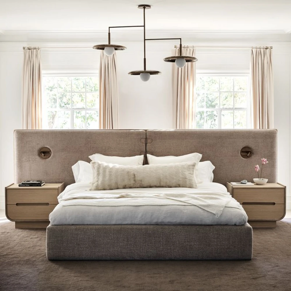 Montecito Queen Extended Headboard Bed with Lighting by Brigette Romanek