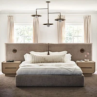 Montecito Queen Extended Headboard Bed with Lighting by Brigette Romanek