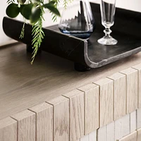 Rox Black Marble Decorative Tray 15" by Brigette Romanek