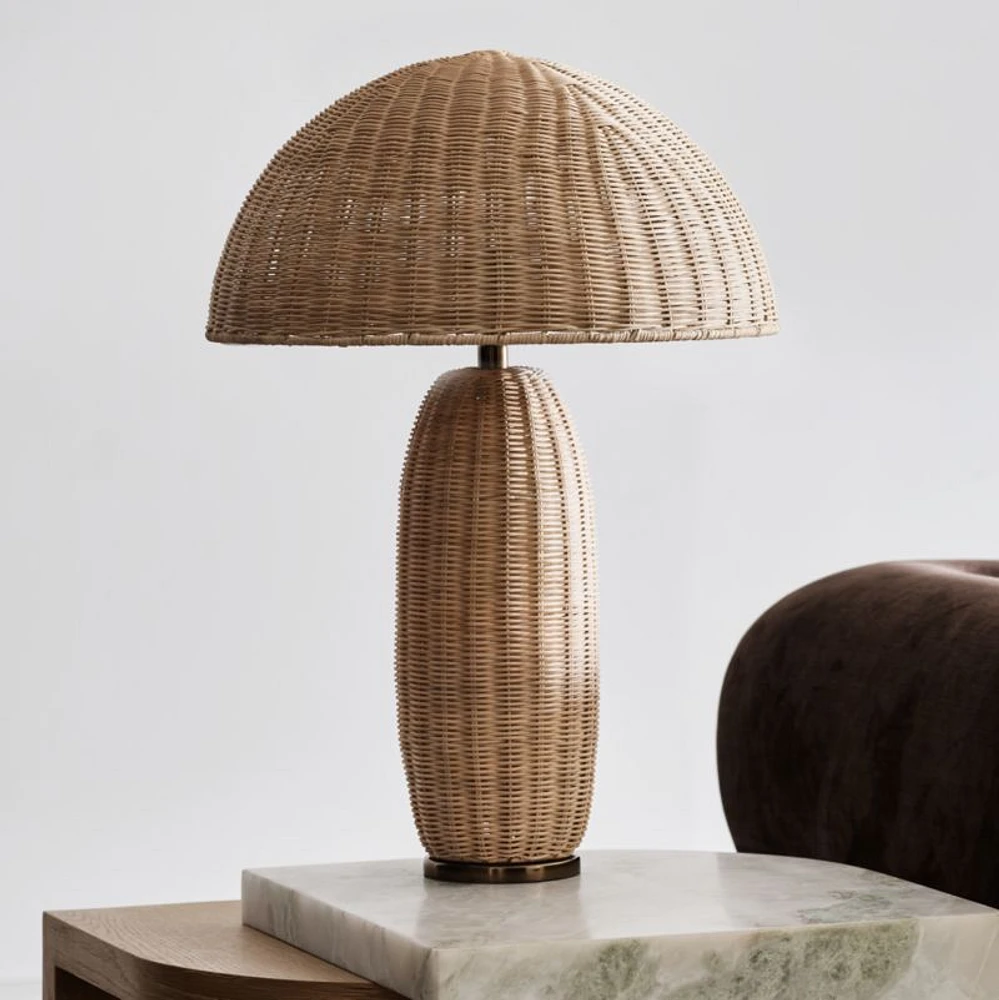 Pearl Rattan Table Lamp by Brigette Romanek