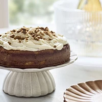 Cielo Scalloped White Terracotta Pedestal Cake Stand
