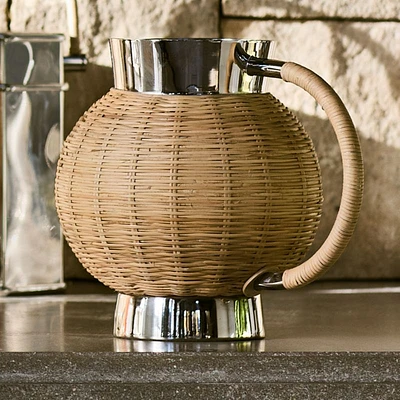 Romsey 67-Oz. Wicker Metal Pitcher by Jake Arnold
