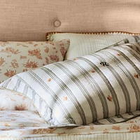 Francis Green Coral Reef Embroidered Stripe Kids Sham by Jake Arnold