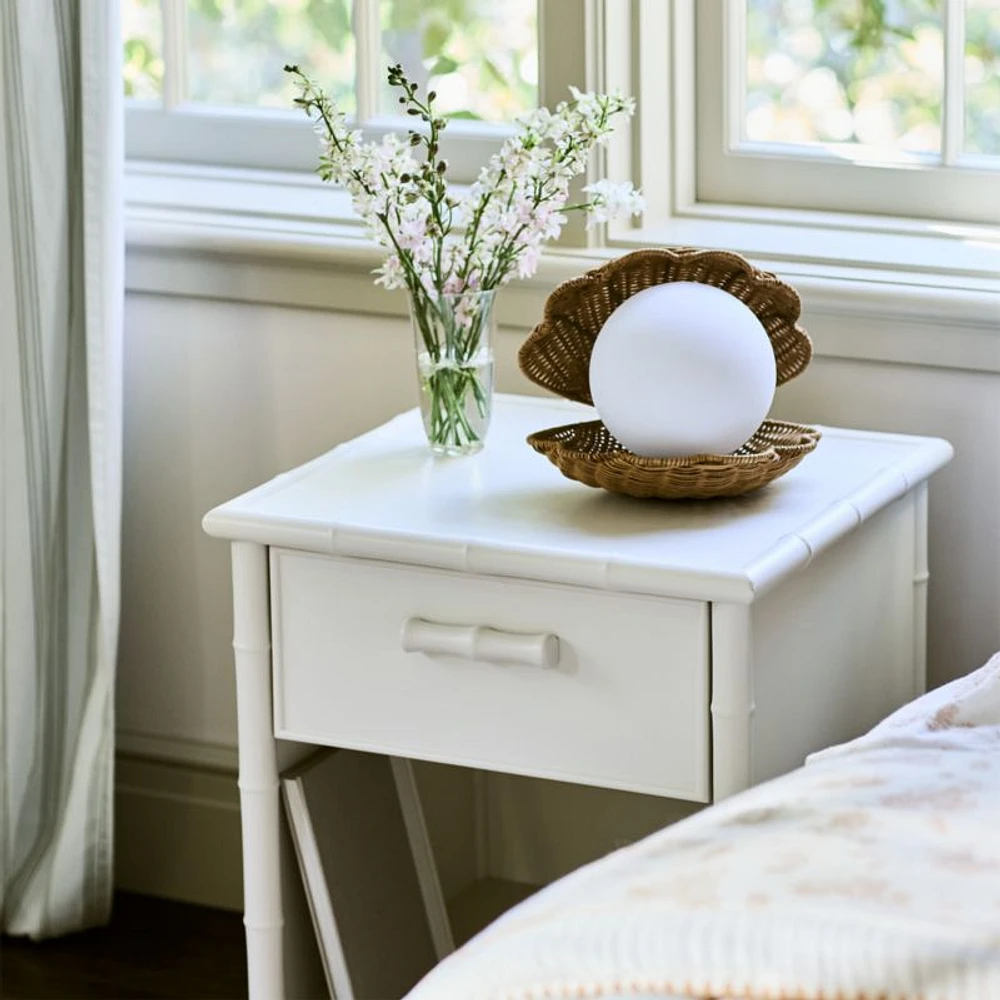Harben Bamboo Linen White Kids Nightstand by Jake Arnold