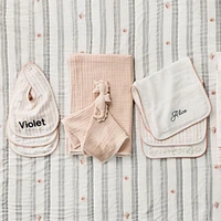Frankie Pink Baby Bib Set by Jake Arnold
