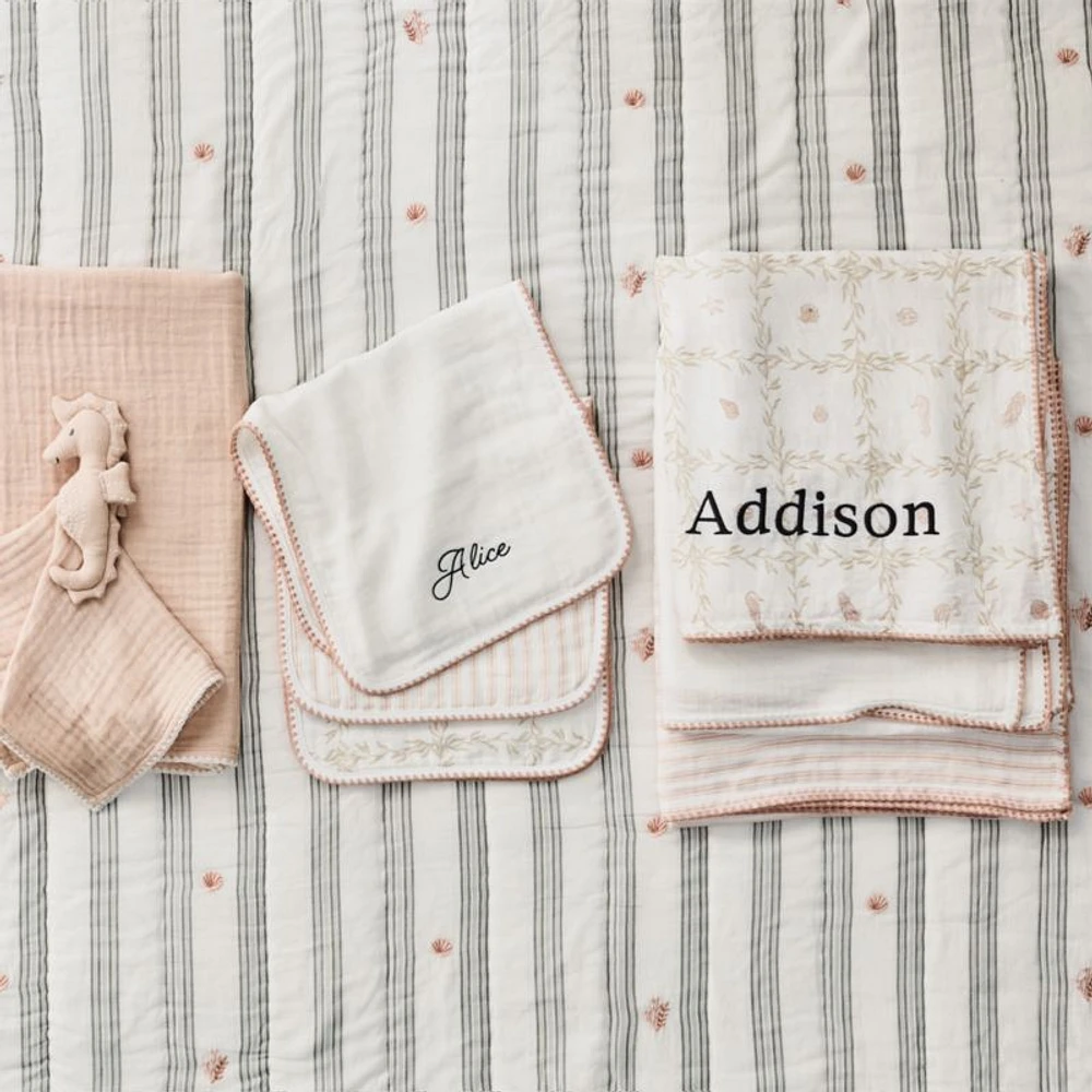 Frankie Pink Baby Swaddle Set by Jake Arnold