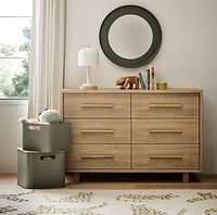 Outline Sage Large Metal Floor Storage Bin with Wood Lid