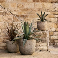 Cavo Warm Grey Textured Indoor/Outdoor Planter 24"x20"