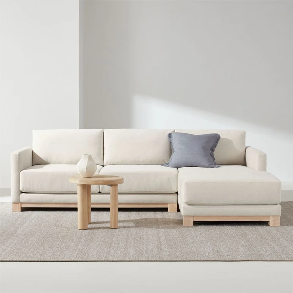 Gather Wood Base 2-Piece Sectional Sofa