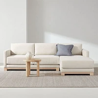 Gather Wood Base 2-Piece Sectional Sofa