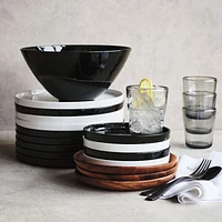 Stacks White Outdoor Melamine Dinner Plate