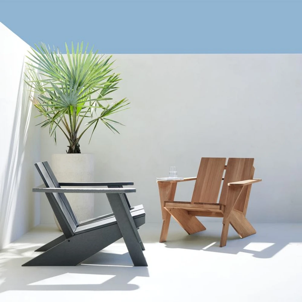 Paso Grey Outdoor Adirondack Chair by POLYWOOD®