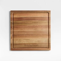 Crate & Barrel Acacia Wood Cutting Board 16"x16"x0.75"