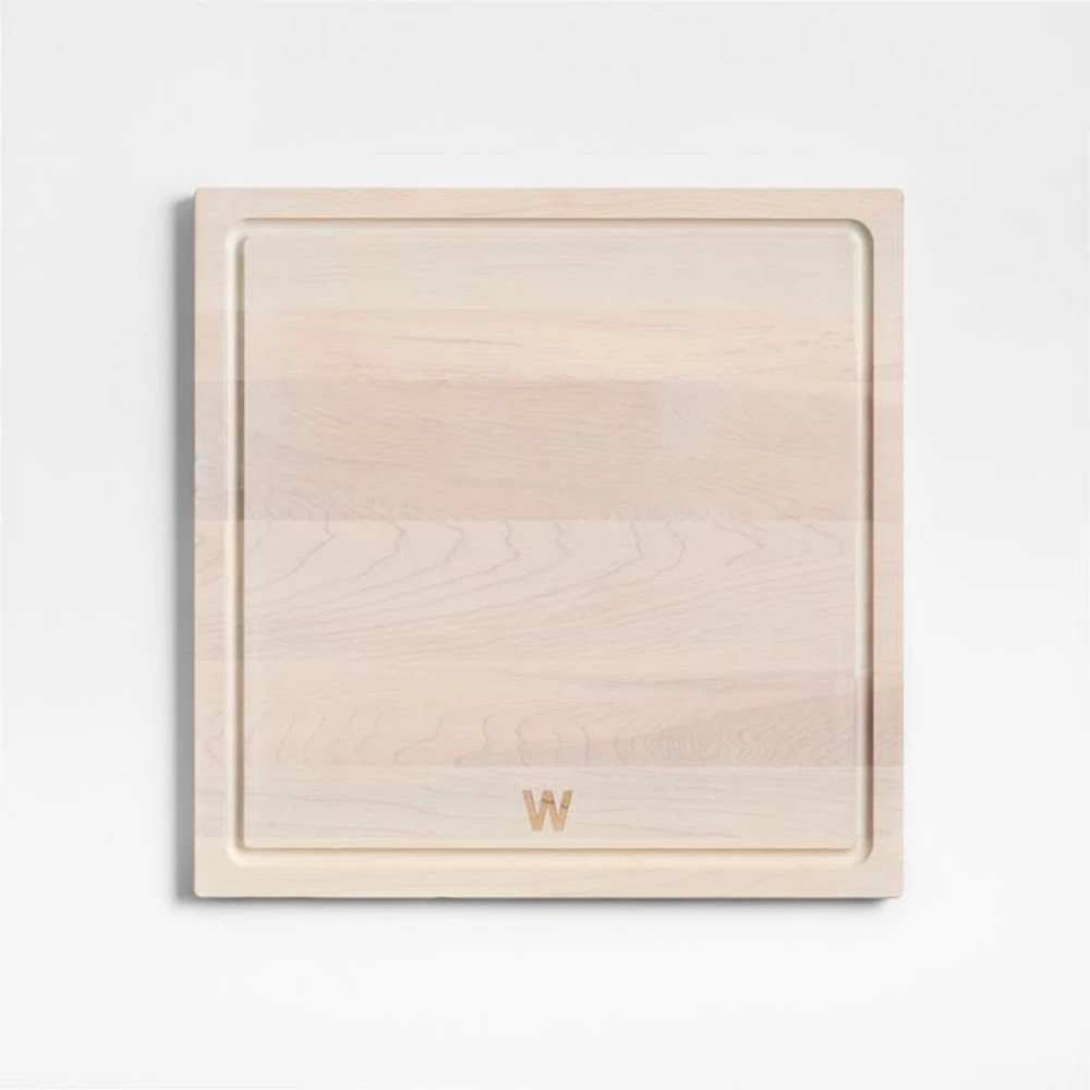 Crate & Barrel Reversible Maple Wood Cutting Board 16"x16"x0.75"