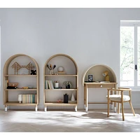 Aksel Fabric-Covered Kids Desk Hutch