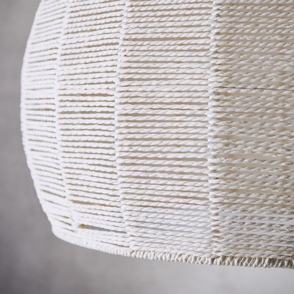 Ivory Woven Rope 19" Kids Flush Mount Ceiling Light