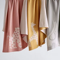 Moremi Reversible Pink Cheetah Cashmere Blend Baby Stroller Blanket