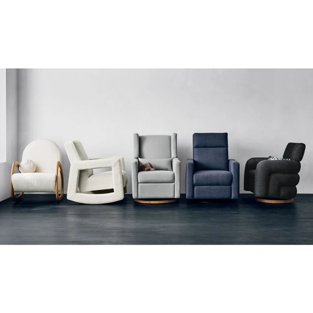 Babyletto Kiwi Grey Nursery Power Recliner in Eco-Performance Fabric