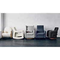 Babyletto Kiwi Grey Nursery Power Recliner in Eco-Performance Fabric