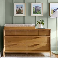 Natural Oak Wood Baby Changing Table Topper
