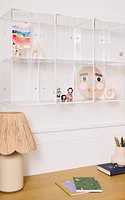 Now You See It Clear Acrylic 2-Bin Floating Shelf Bookcase