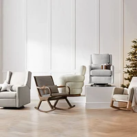 Babyletto Kiwi Grey Nursery Power Recliner in Eco-Performance Fabric