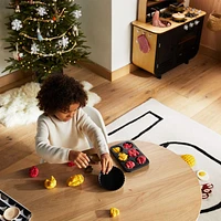Rue Adjustable White Wood Kids Play Table with 15" Legs