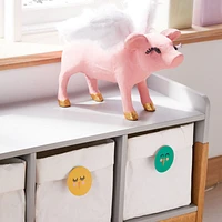 Rue White Wood 3-Cube Low Bookcase