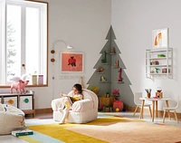 Rue White Wood 3-Cube Low Bookcase