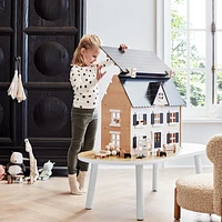 Rue Adjustable White Wood Kids Play Table with 15" Legs