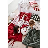 Christmas Candy Cane-Shaped Kids Throw Pillow