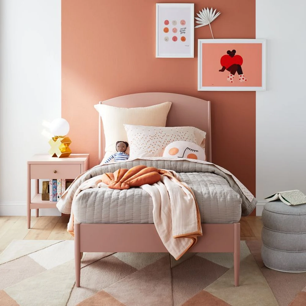 Hampshire Blush Wood Nightstand with Drawer