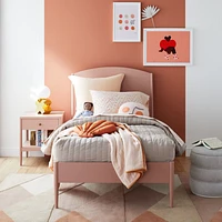 Hampshire Blush Wood Nightstand with Drawer