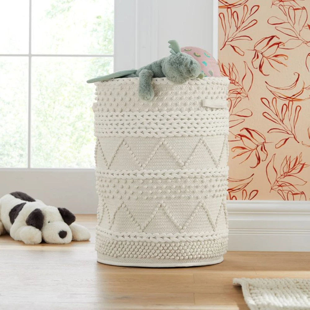 Dottie White Macramé Woven Kids Hamper