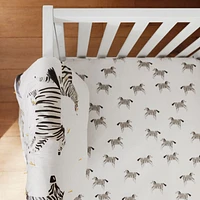 Arlyn Two-Tone White Wood Baby Crib